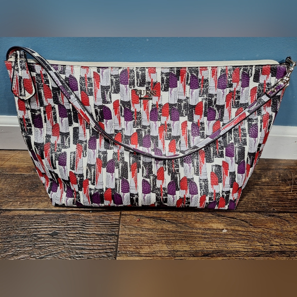 GUESS Lipstick Print Purse